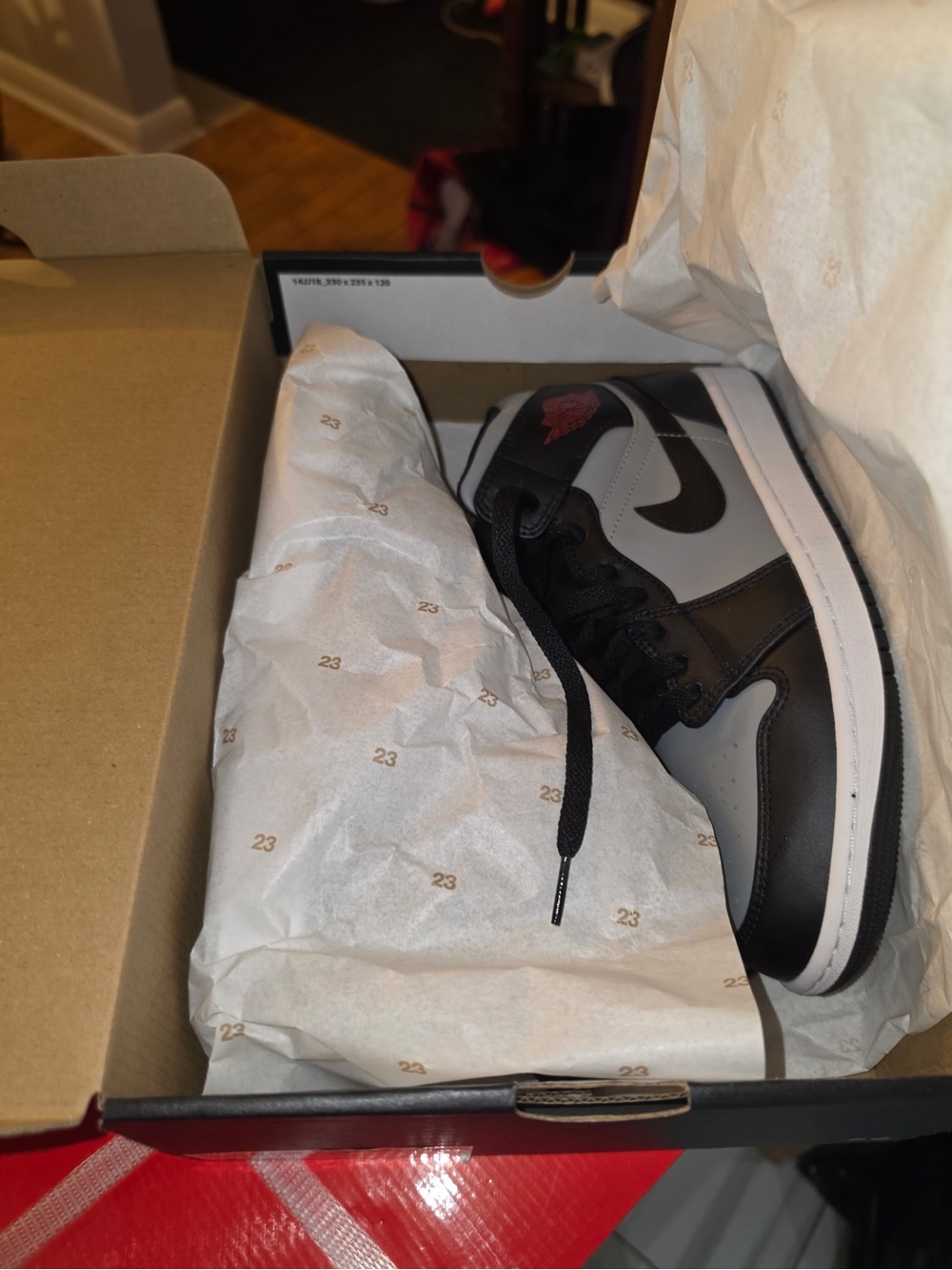 Jordan 1 Low - Black, Gray & Red Trim